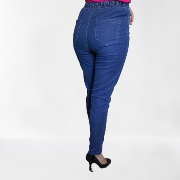 Calzedonia High Waisted Skinny Blue Denim Pants Jeans Sz M - Picture 2 of 9